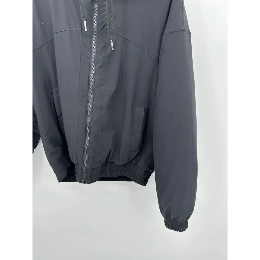 Lululemon Reversible Fleece Jacket‎ Women Size 8 Black Full Zip Sherpa Lined